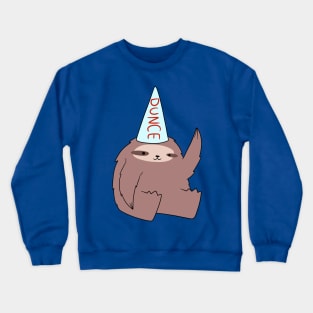 Dunce Sloth Crewneck Sweatshirt